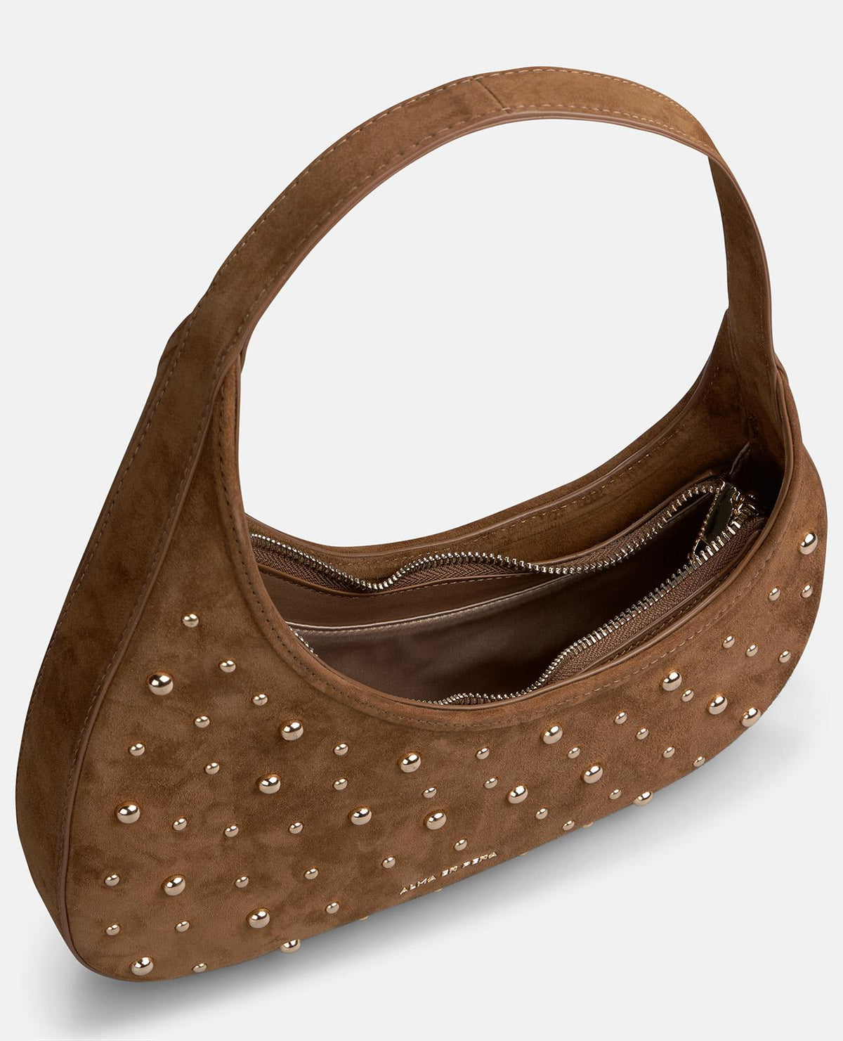 BOLSO HOBO SUEDE CON TACHAS