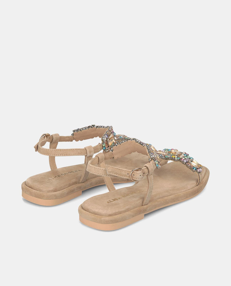 SANDALIA PLANA PEDRERÍA