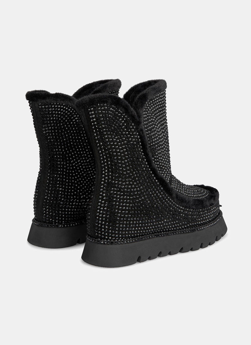 BOTÍN DE PELO CON BRILLOS