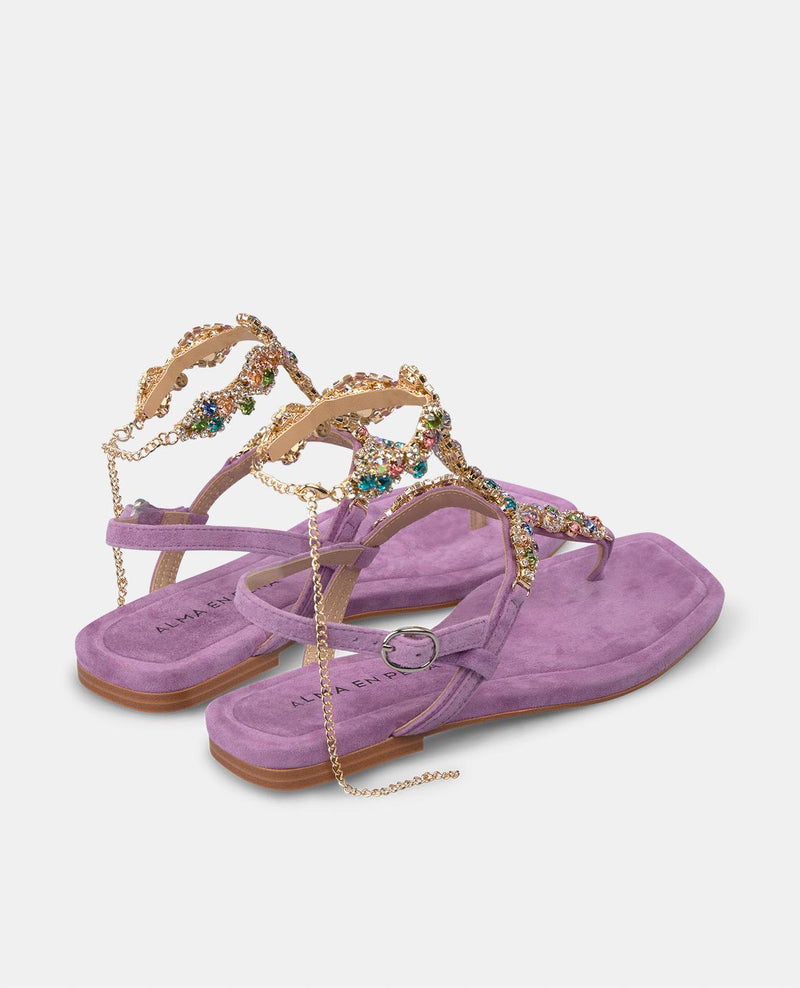 MULTICOLOR RHINESTONE SANDAL