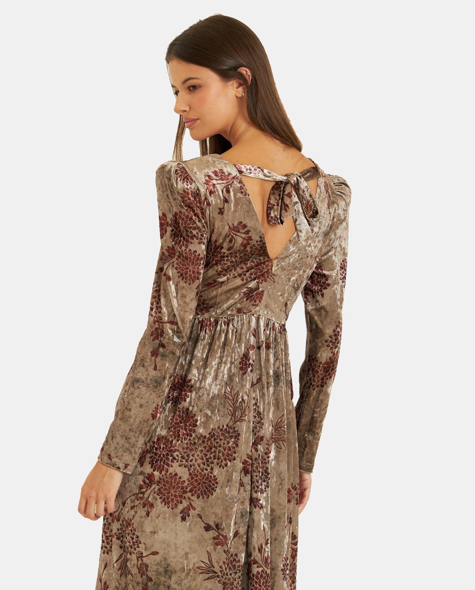 ROBE EN VELOURS IMPRIMÉ