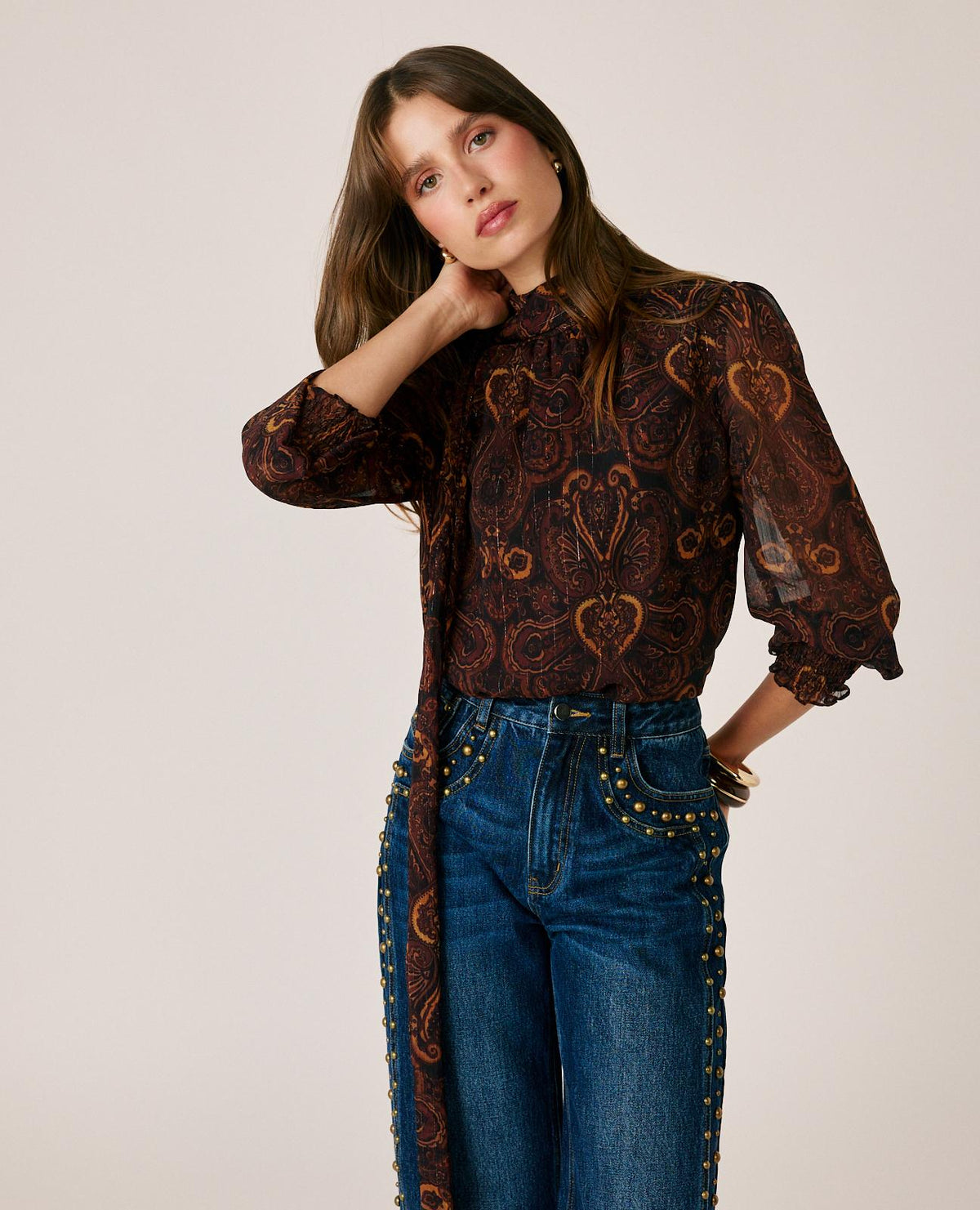 BLUSA GASA ESTAMPADO PAISLEY