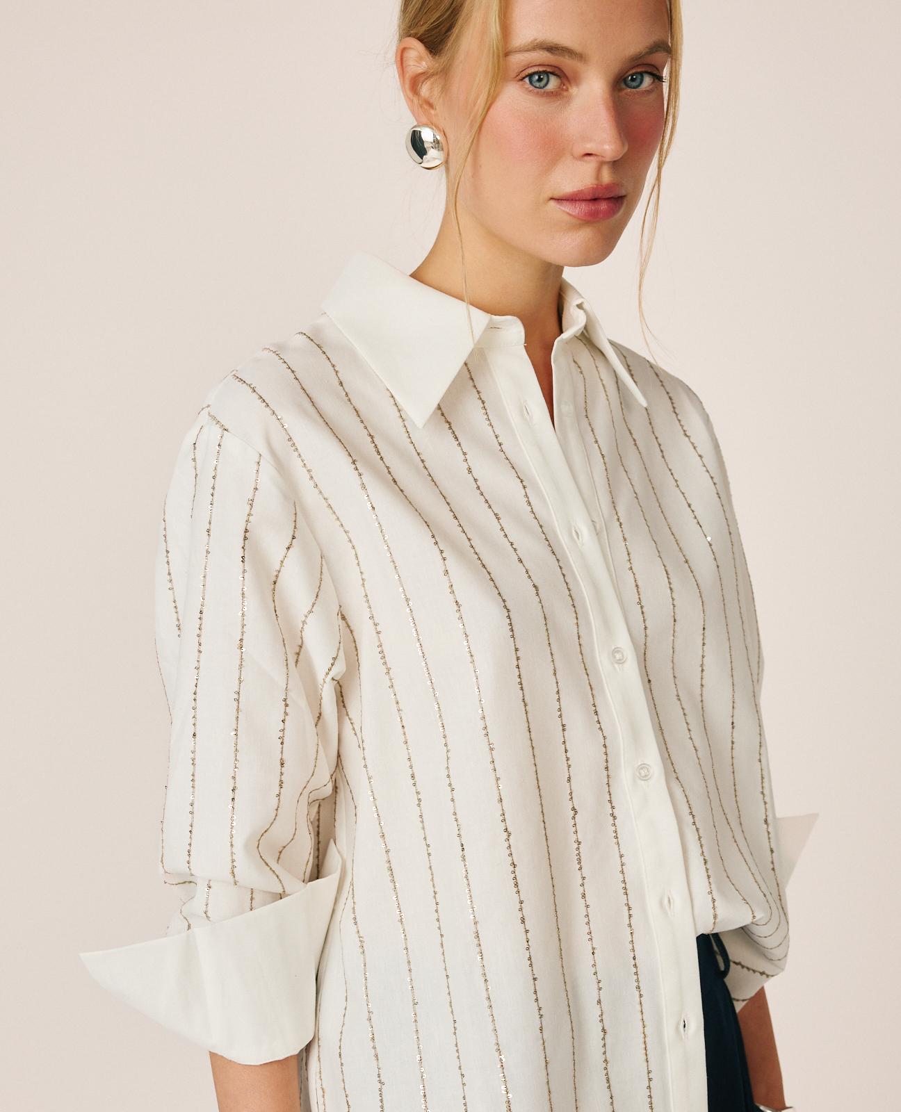 CAMISA RAYAS CON LENTEJUELAS