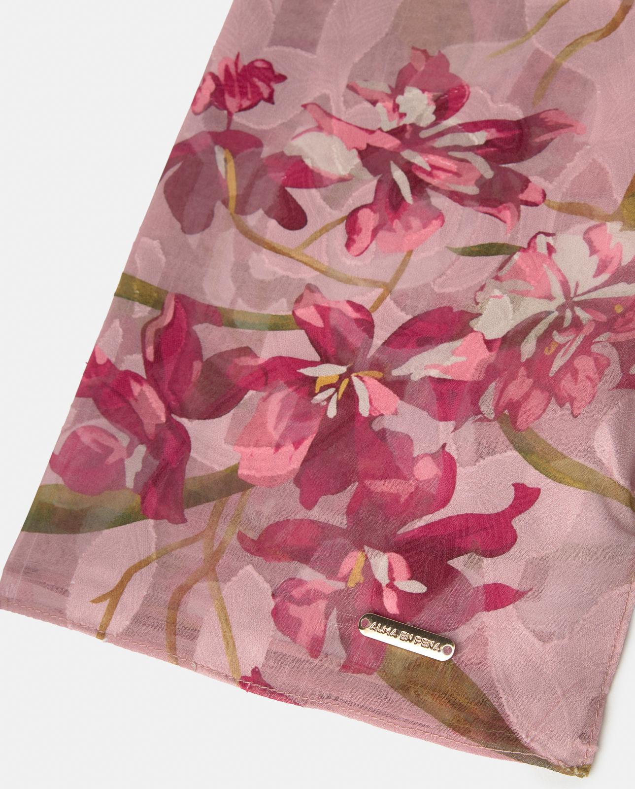 Lenço com padrão floral