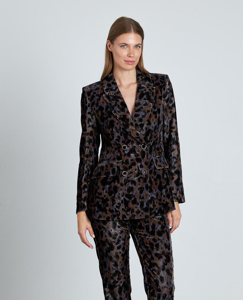BLAZER TERCIOPELO ESTAMPADA