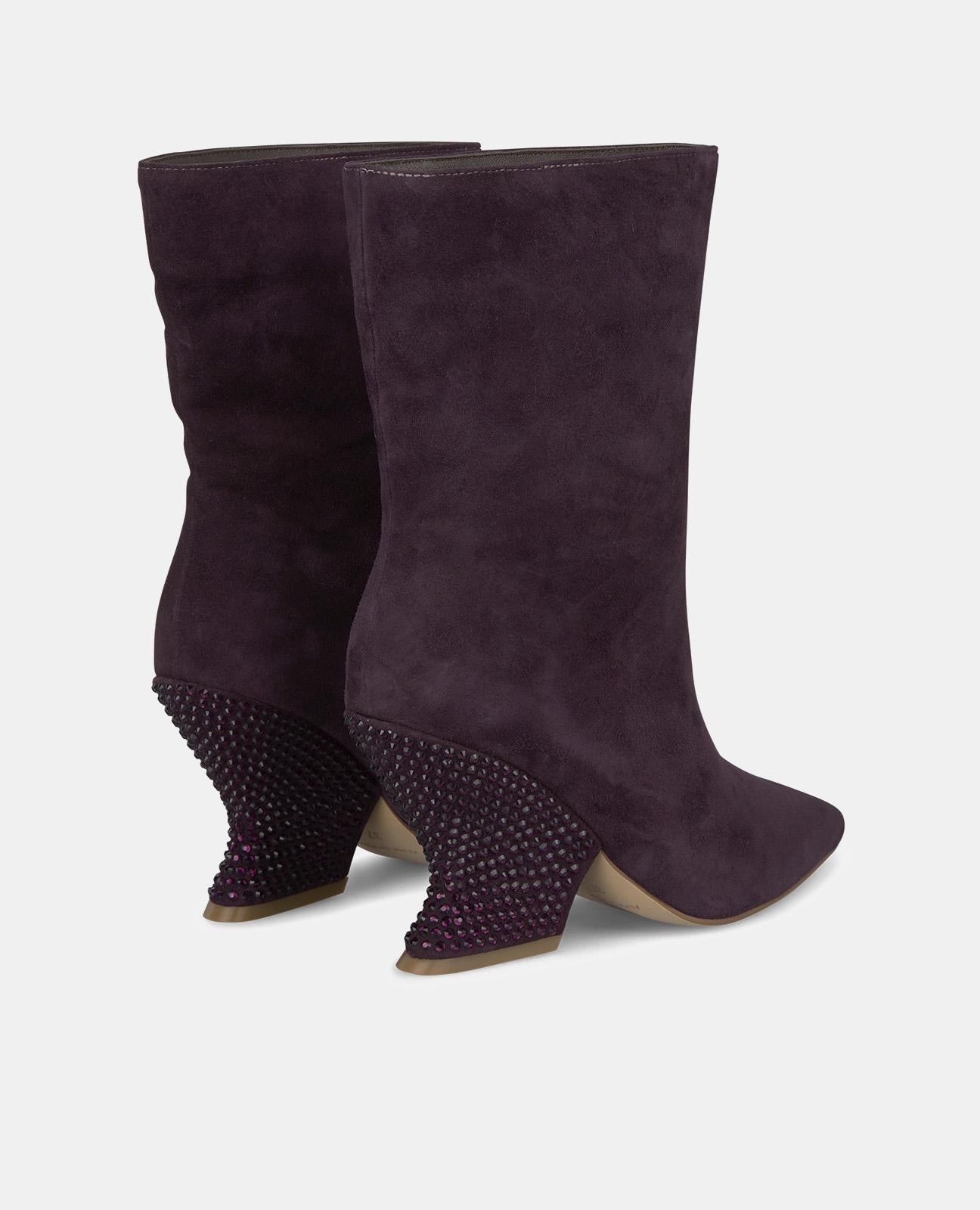 BOTTINES AVEC TALON EN STRASS