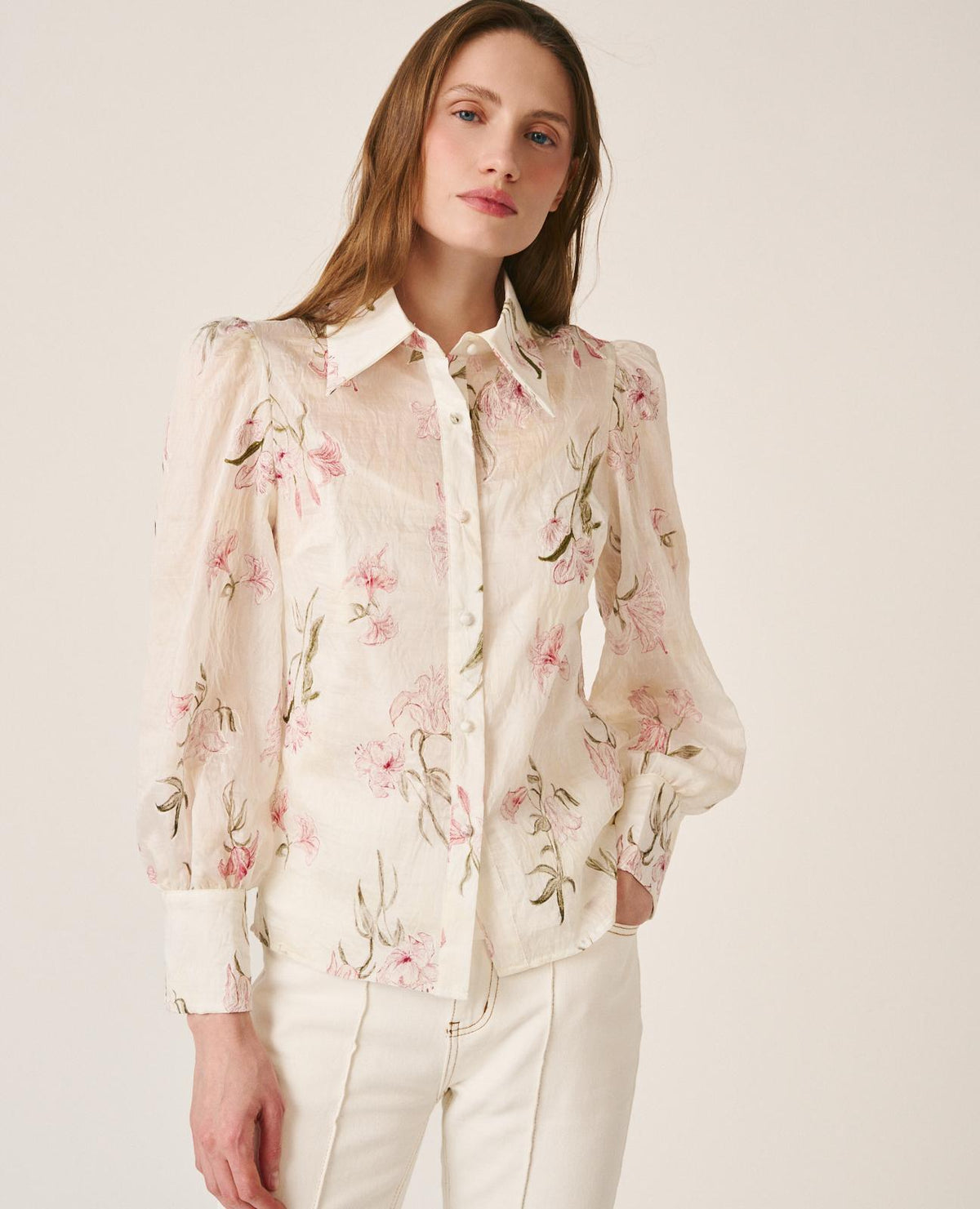 CAMICIA SEMITRASPARENTE
