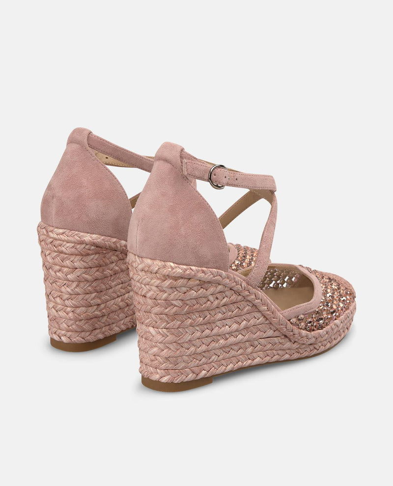 VALENCIAN SANDALS WITH METALLIC MESH