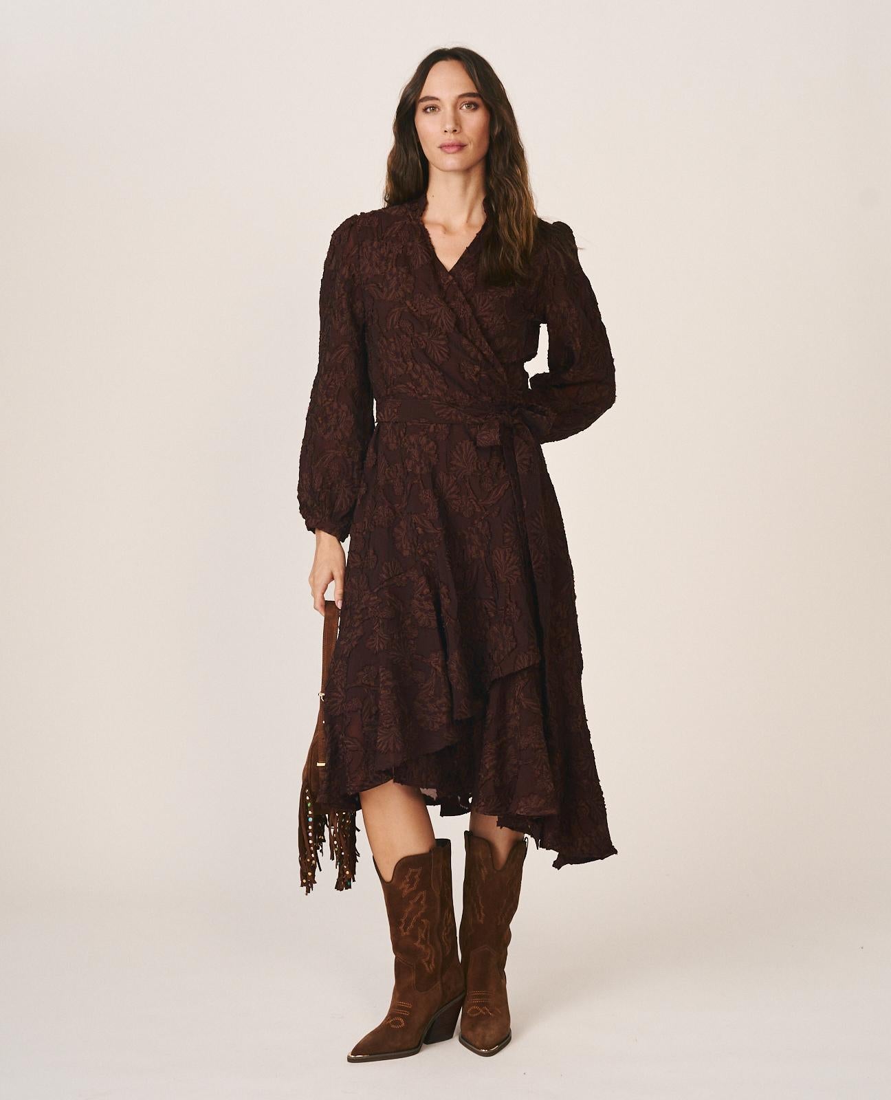 VESTIDO MIDI FIL COUPÉ FLORAL