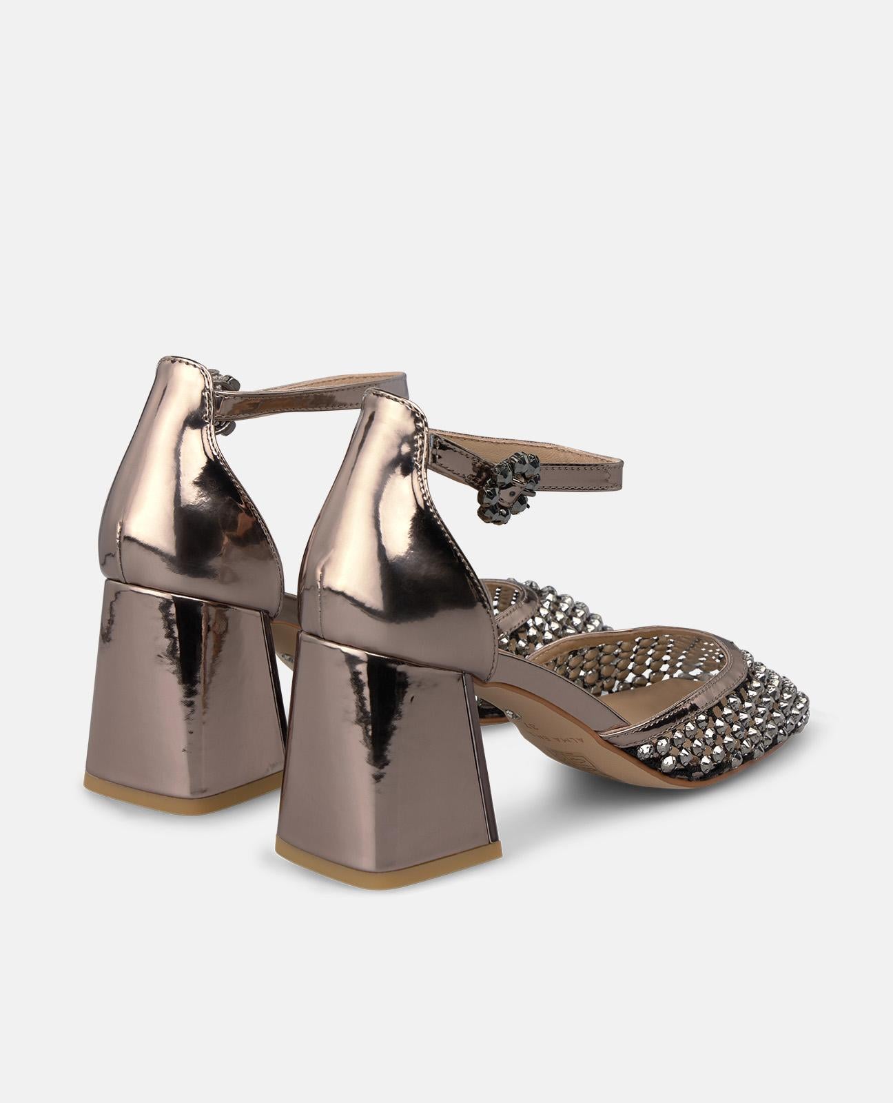ZAPATO SALÓN MALLA EFECTO METALIZADO