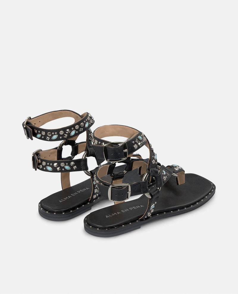STUDDED TOE SANDAL