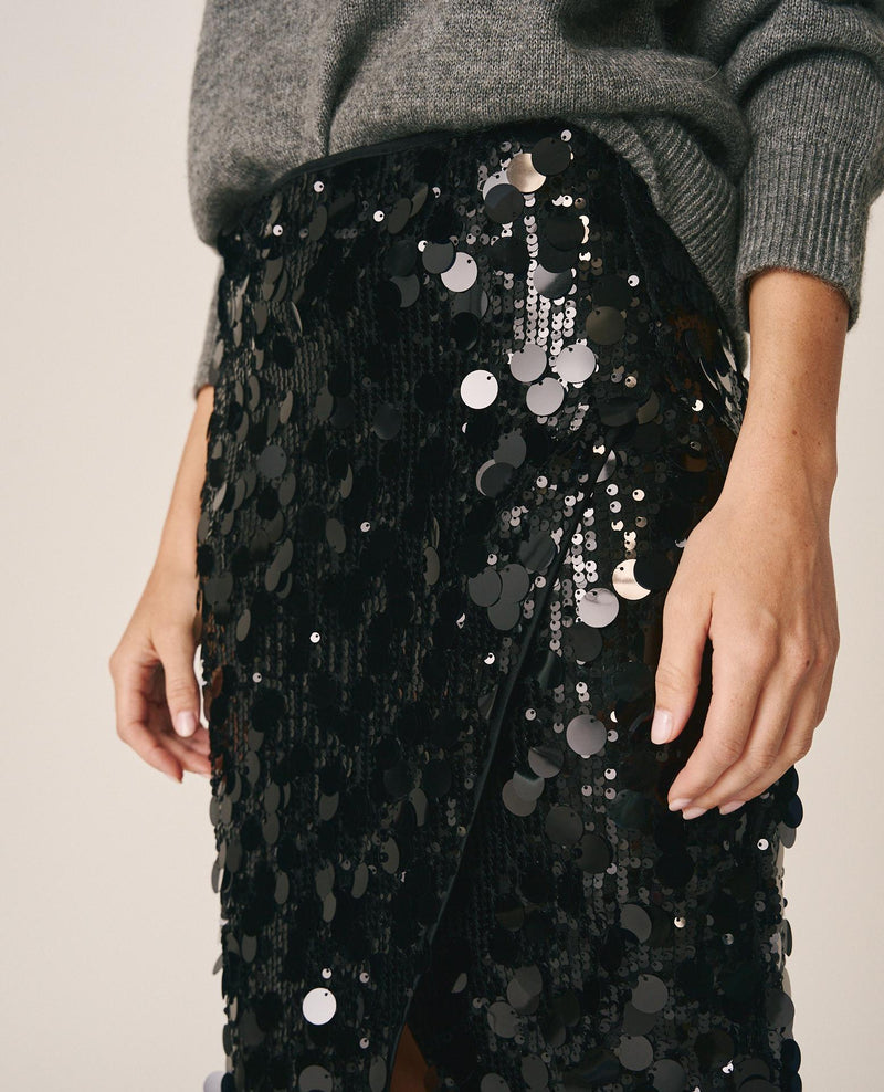 MIDI SEQUIN SKIRT