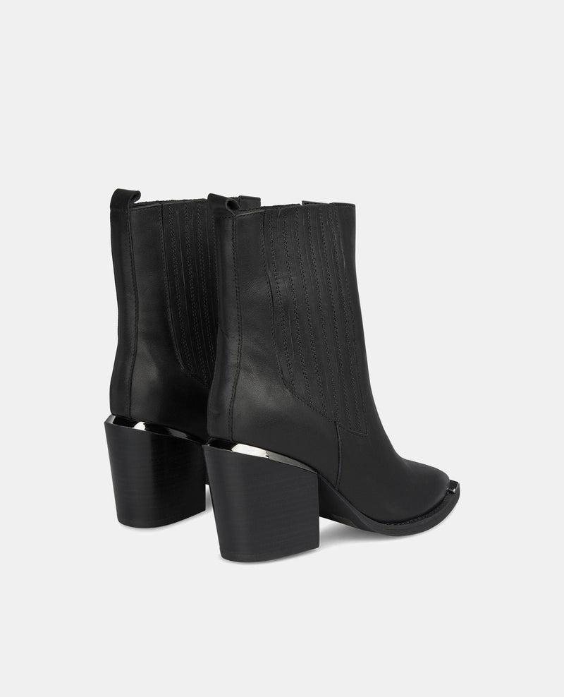 BOTTE DE CHEVILLE À TALON BLOC