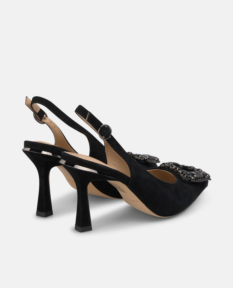 SALON DESTALONADO CON HEBILLA PEDRERIA NEGRO