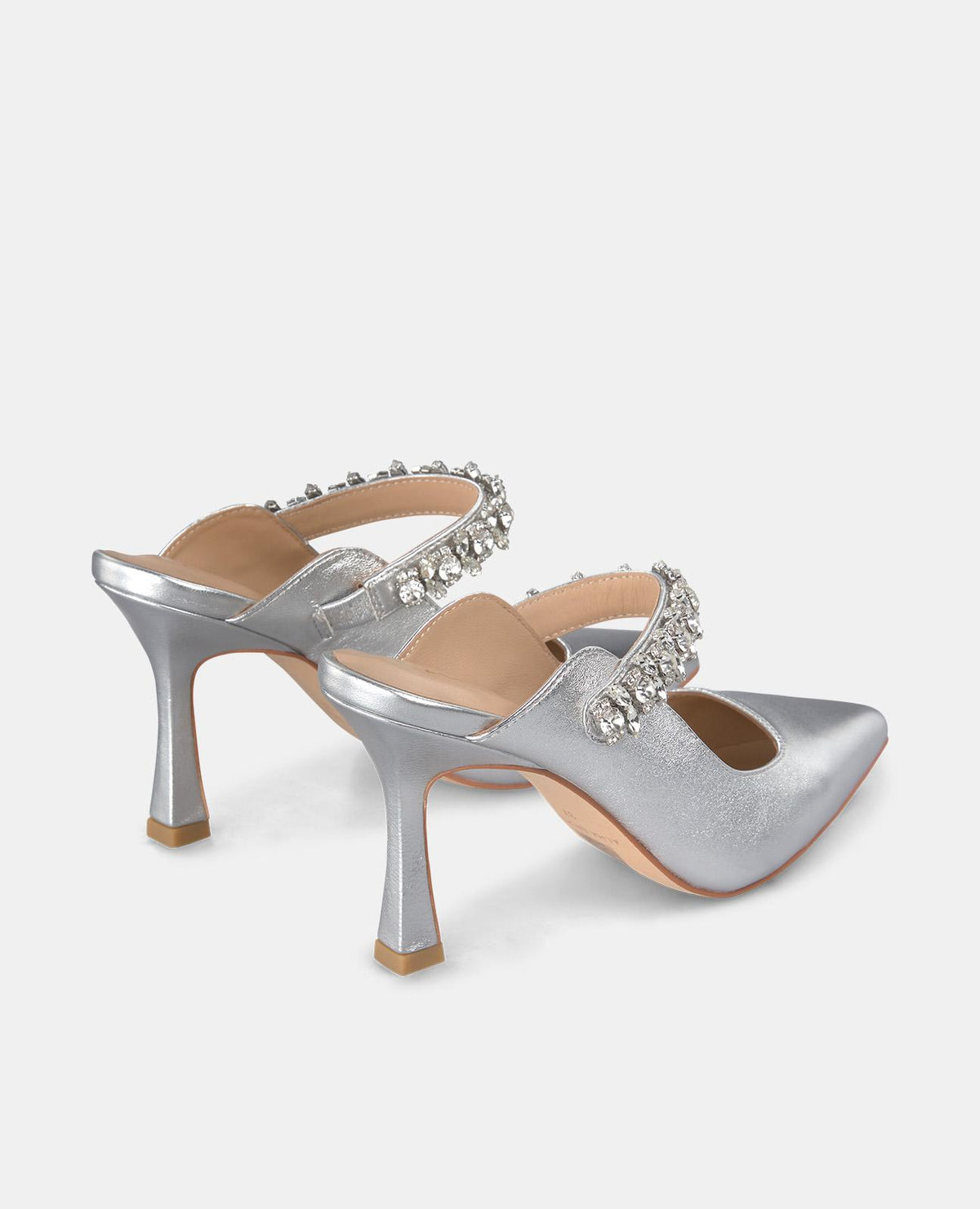 SCARPA CON TACCO A SPILLO E STRASS