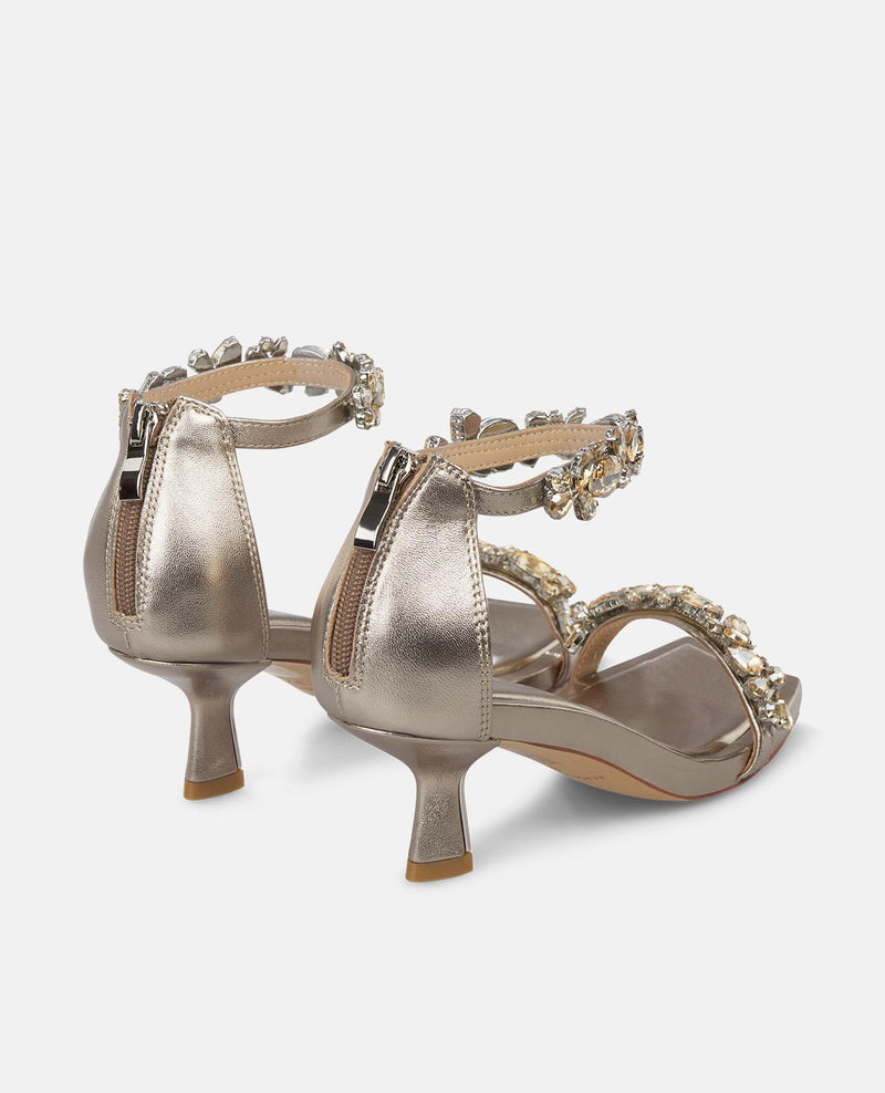 SANDALIA TACÓN CHUPETE PEDRERÍA