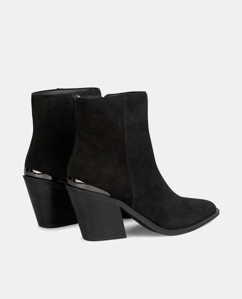 BOTTE DE CHEVILLE AVEC TALON EN MÉTAL