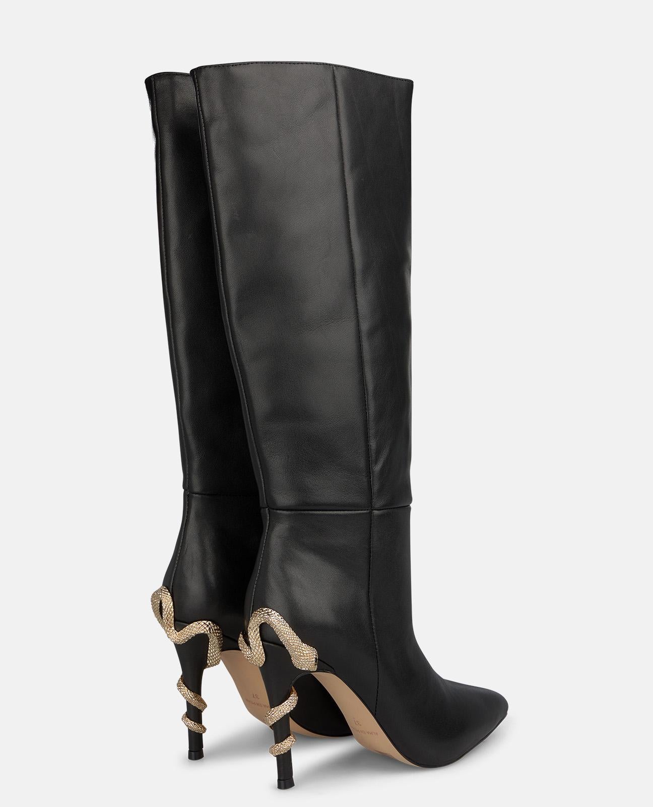 BOTA DE NAPA TACÓN CON SERPIENTE