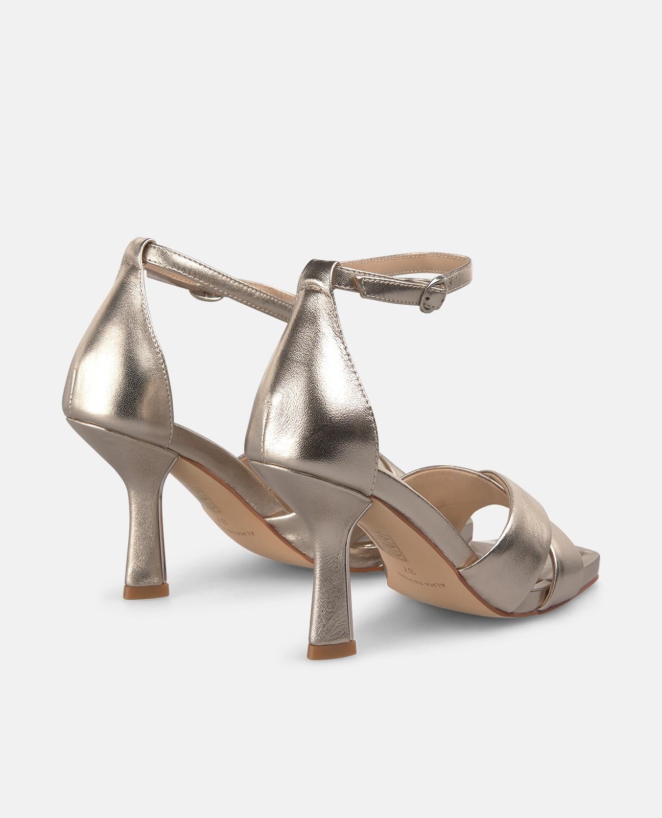 SANDALIA TACON TIRAS CRUZADAS