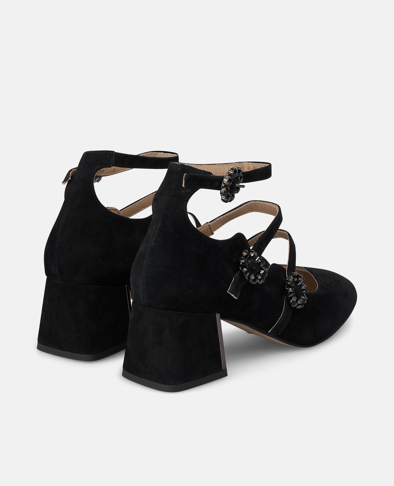 ZAPATO DE ANTE CON HEBILLA
