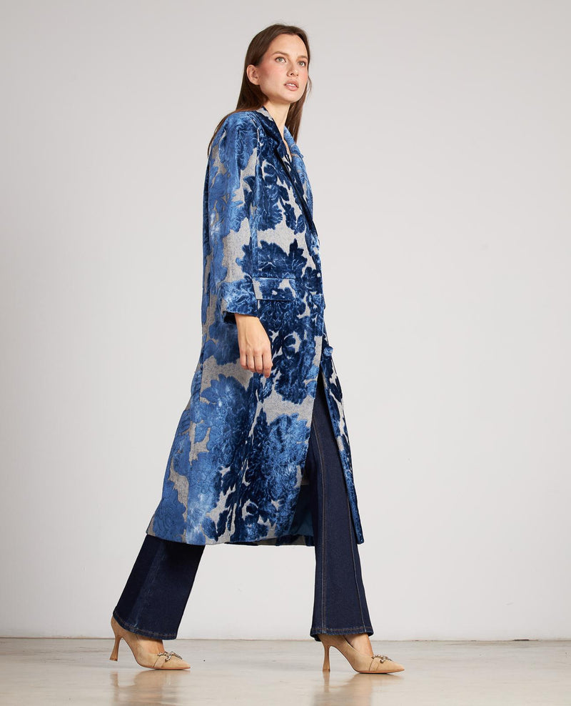 ABRIGO FLORES TERCIOPELO