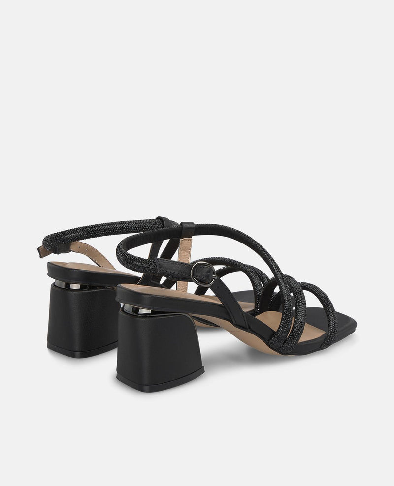 SANDALIA MEDIA TIRA PEDRERÍA