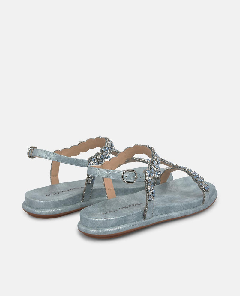 T-STRAP SANDAL WITH RHINESTONES