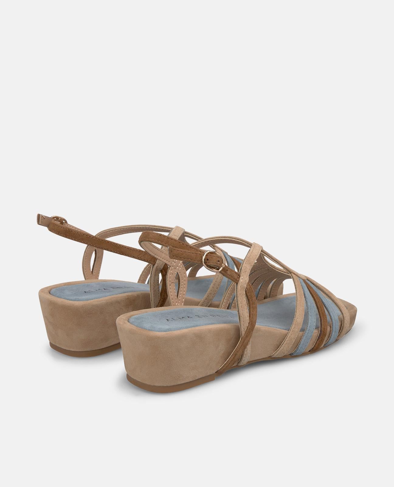 SANDALIA CUÑA MULTICOLOR