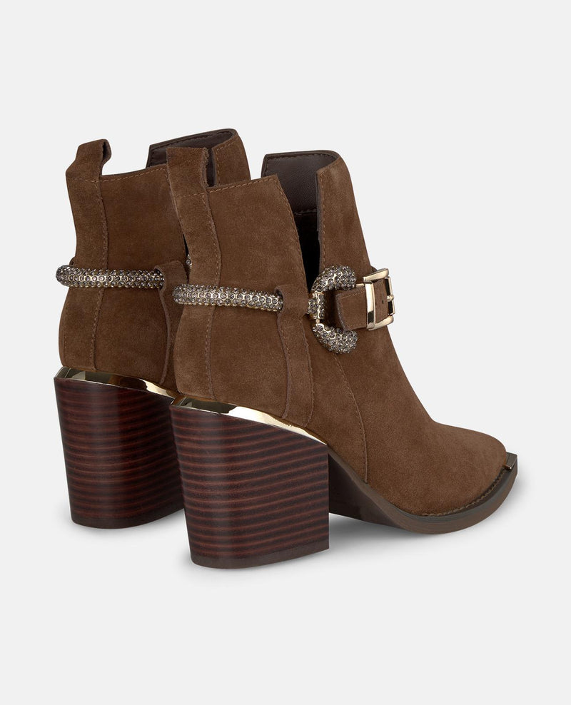 BOTTE DE CHEVILLE AVEC ÉTRIER EN STRASS