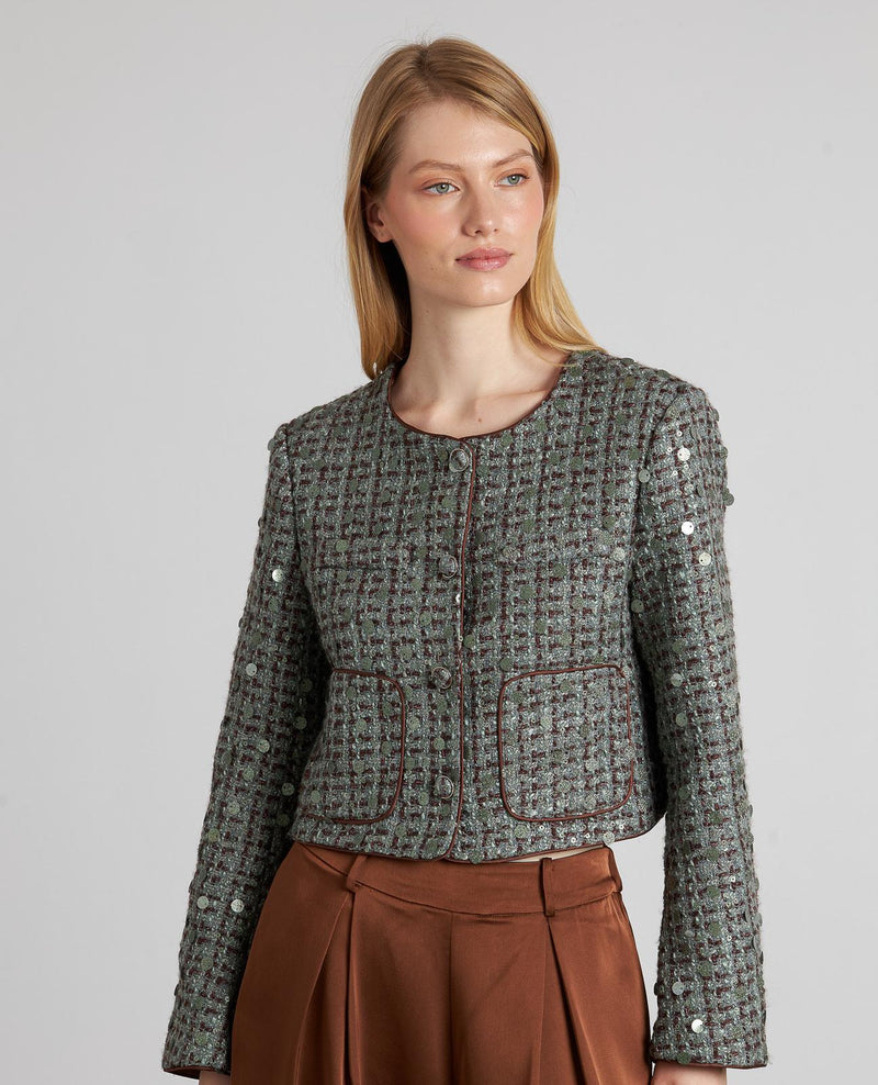SEQUIN STRUCTURE JACKET