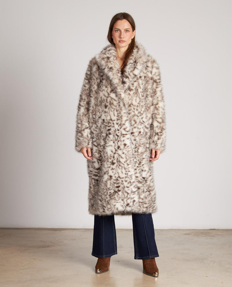 PRINTED FUR COAT