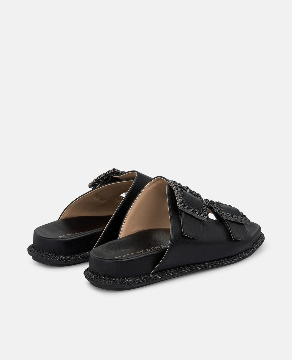 SANDALI CON PLATEAU E FIBBIE