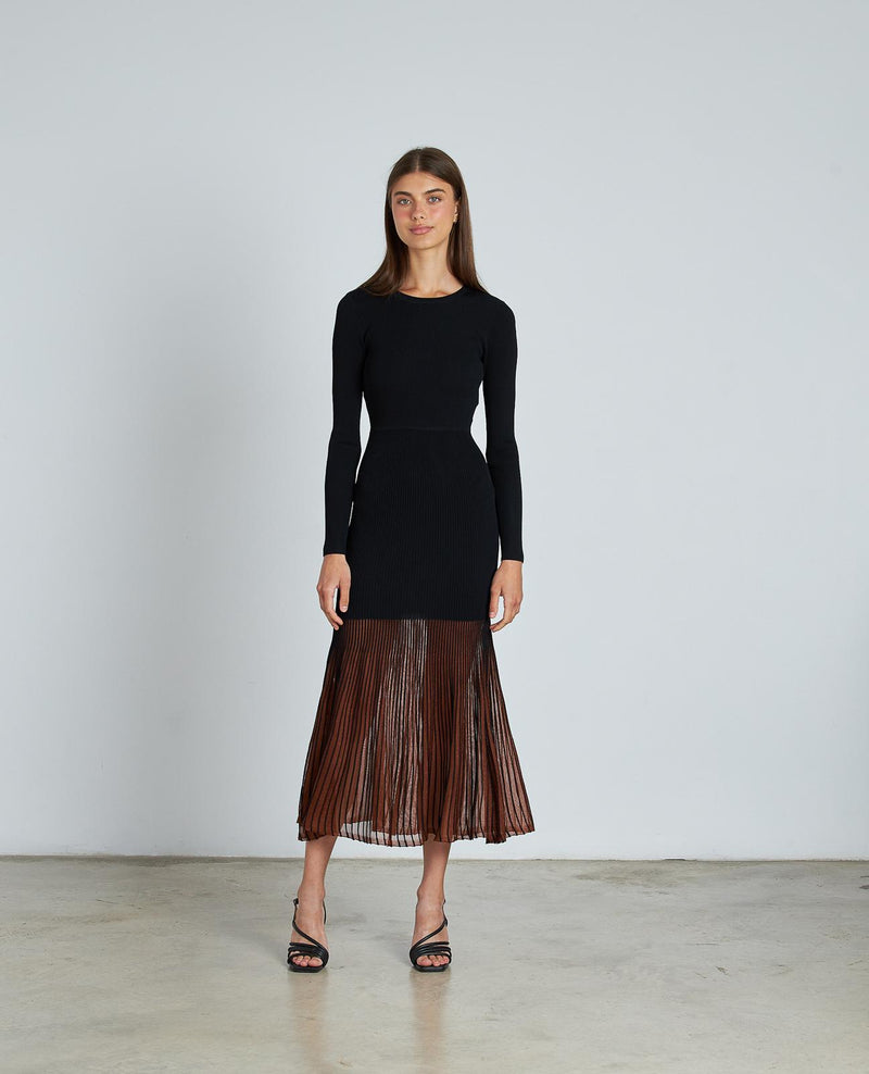 VESTIDO FALDA PLISADA