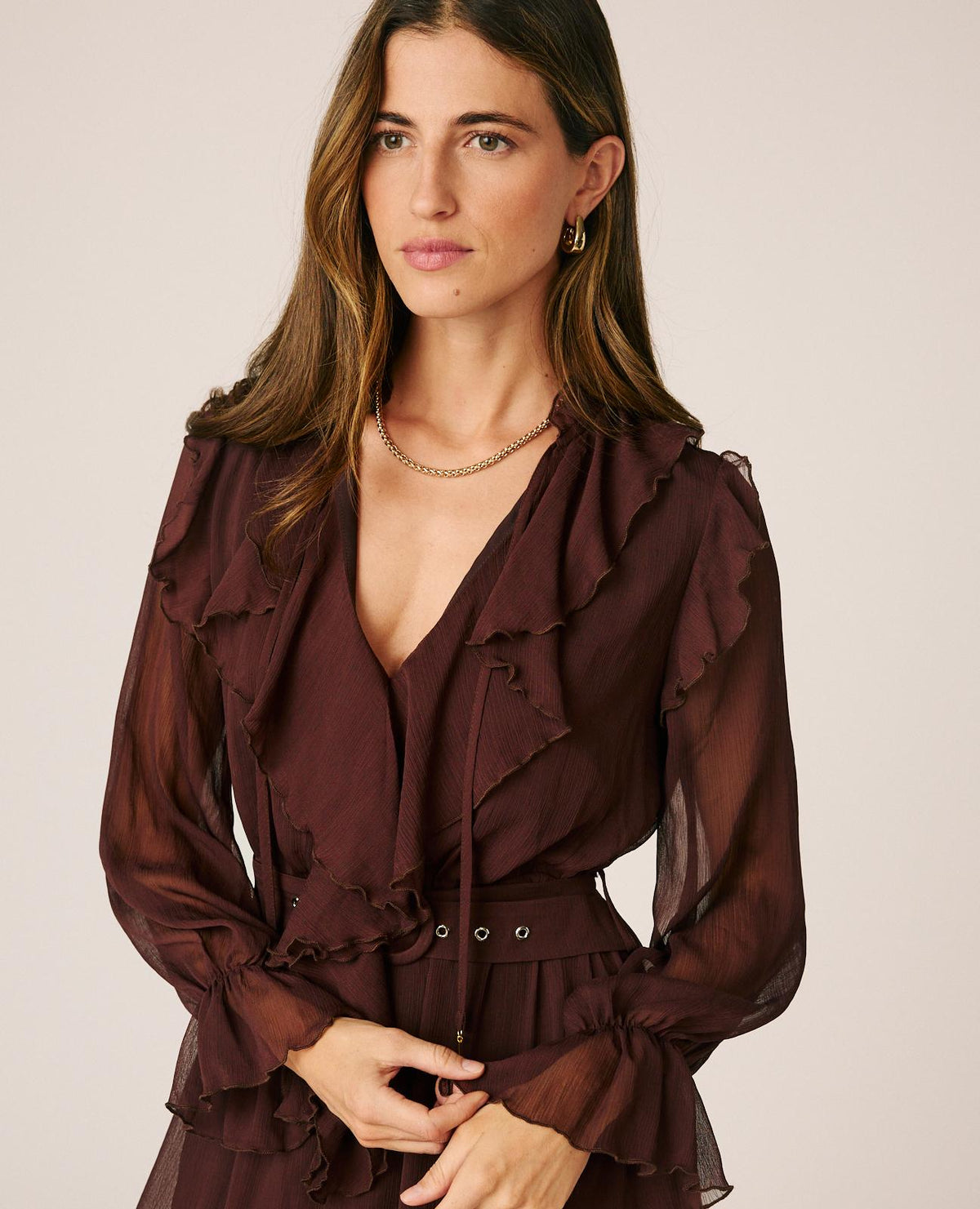 VESTIDO VOLANTES CINTURÓN