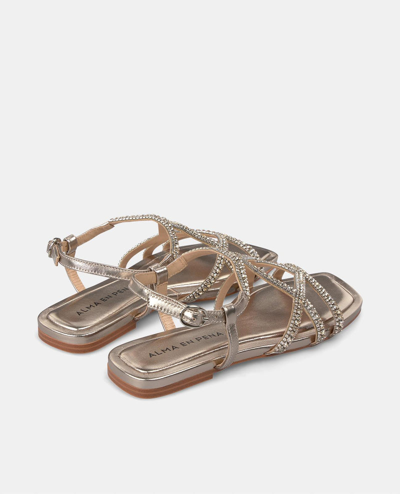 SANDALIA ENTRECRUZADA PEDRERÍA