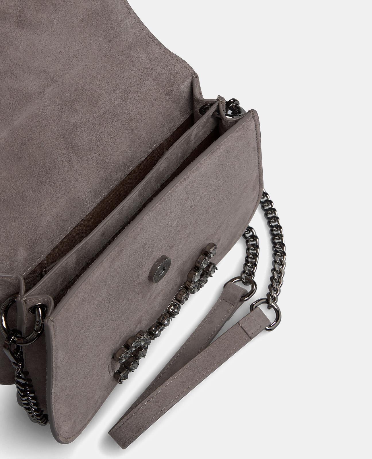 STRASSBESETZTE SCHNALLEN-CLUTCH-TASCHE