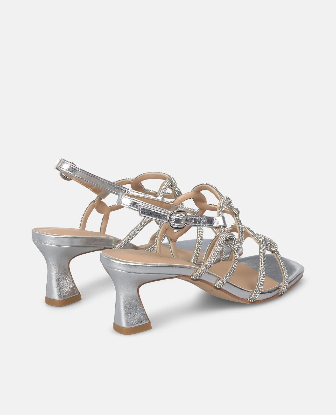 SANDALIA TACON MEDIO TIRAS CIRULARES