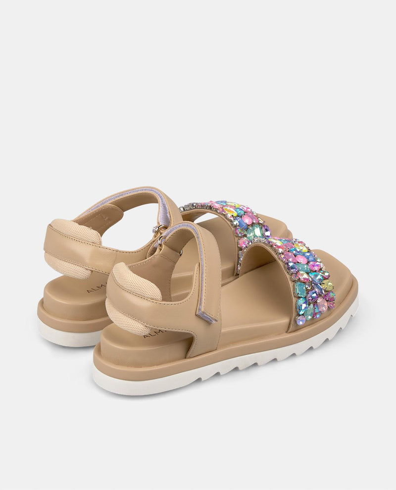 SANDALIA TRACK TIRA PEDRERÍA