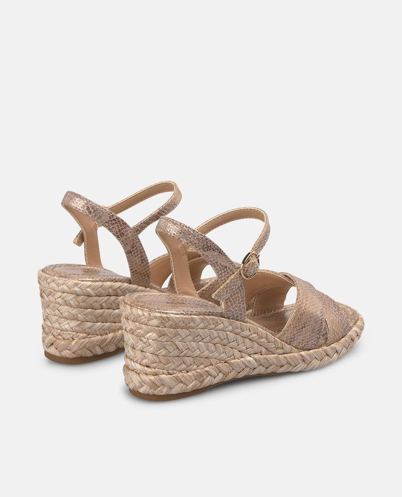 SANDALIA DE ESPARTO CON DOBLE TIRA CRUZADA