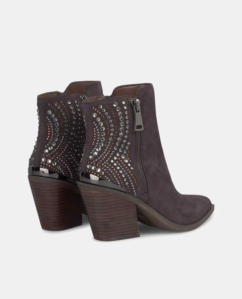 BOTTE DE CHEVILLE AVEC MOTIF EN STRASS