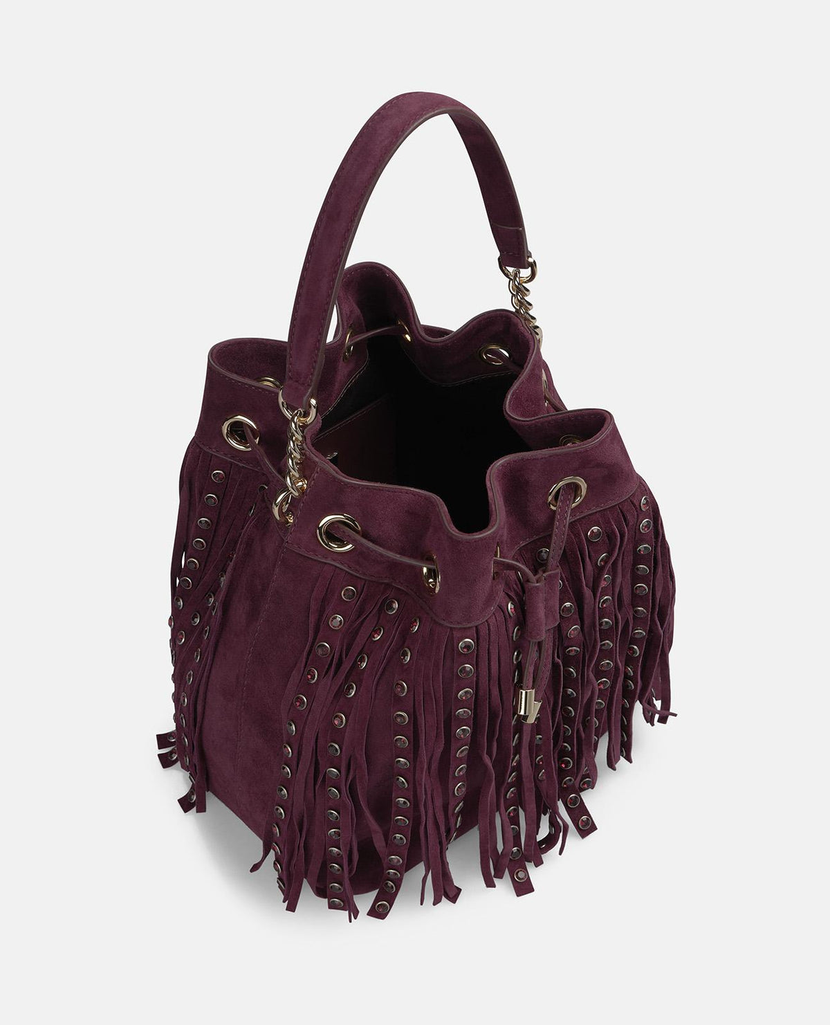 BOLSO BOMBONERA ANTE CON DETALLES METÁLICOS