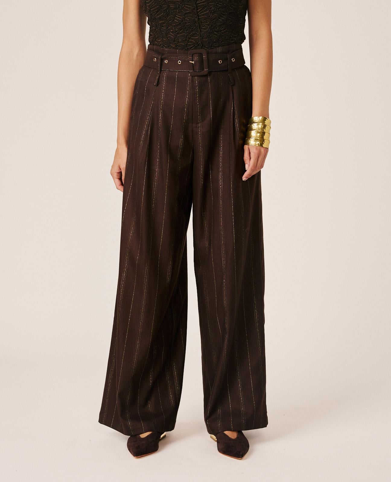 PANTALÓN SARGA DE RAYAS