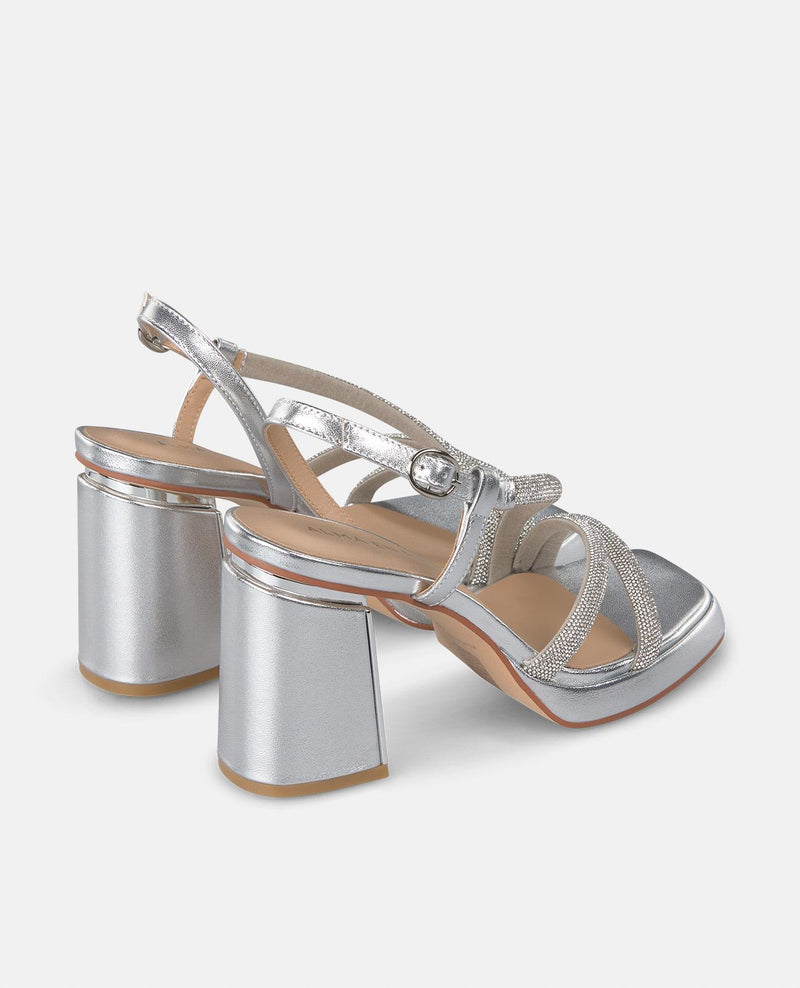 SANDÁLIA DE STRASS COM SALTO