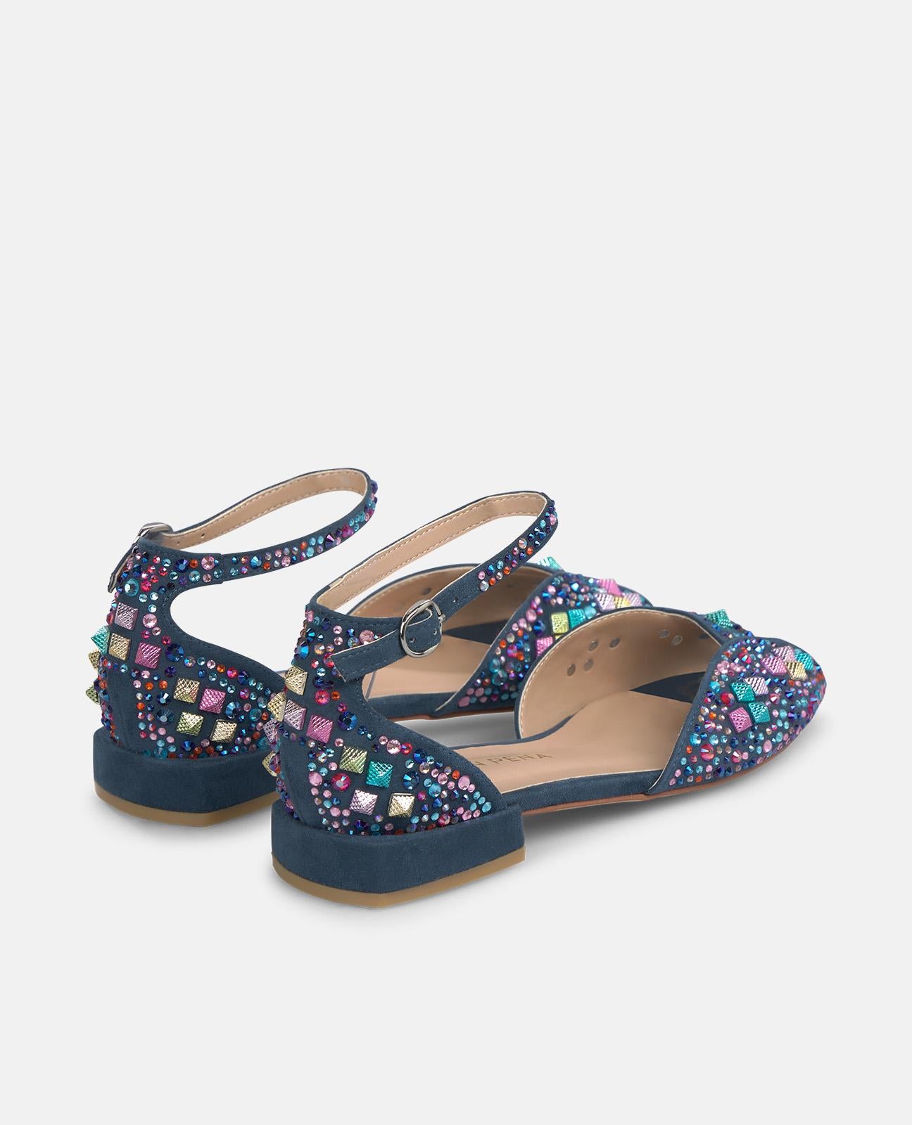 Pulseira de malha com pedras preciosas