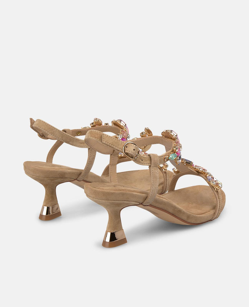 SANDALS WITH A CENTRAL STRAP AND Rhinestones