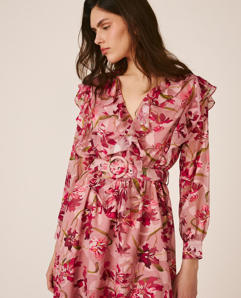 VESTIDO MIDI MANGA ABLUSADA