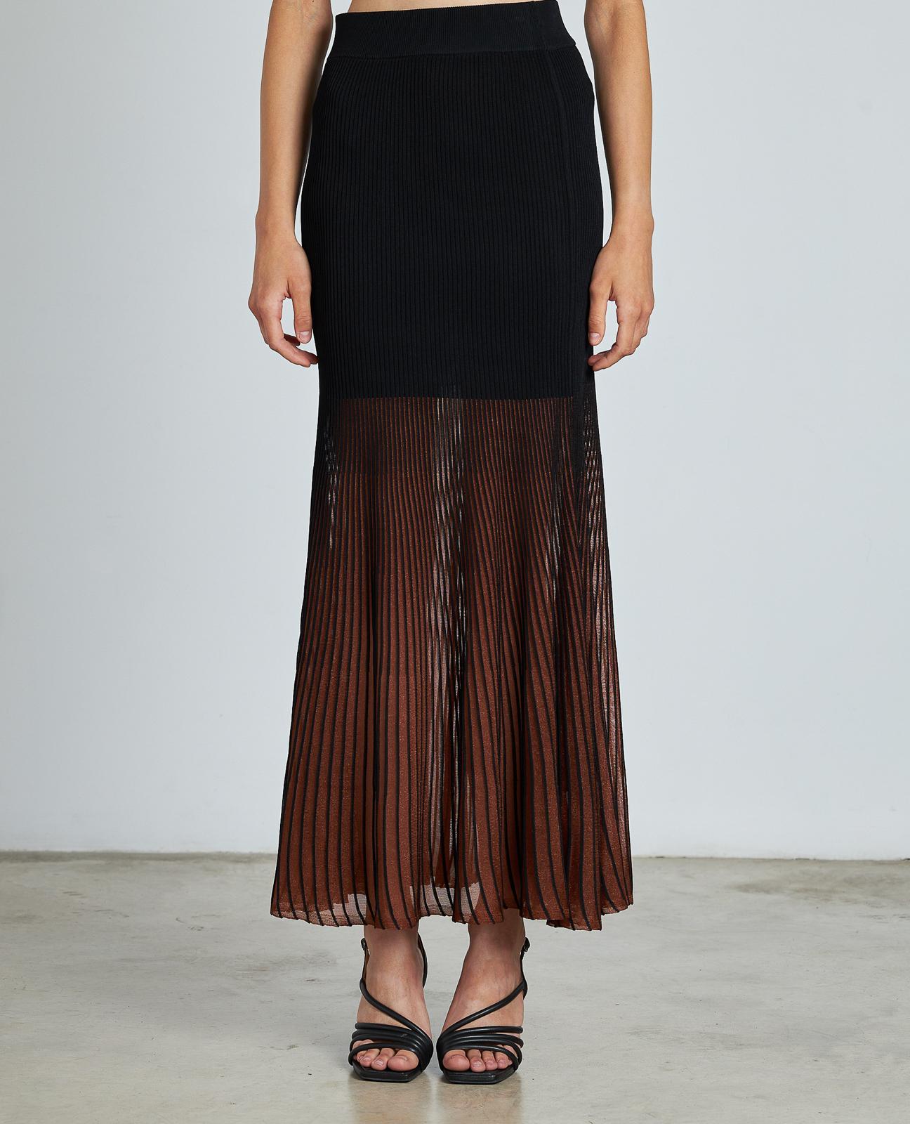 FALDA SEMITRANSPARENTE METALIZADA