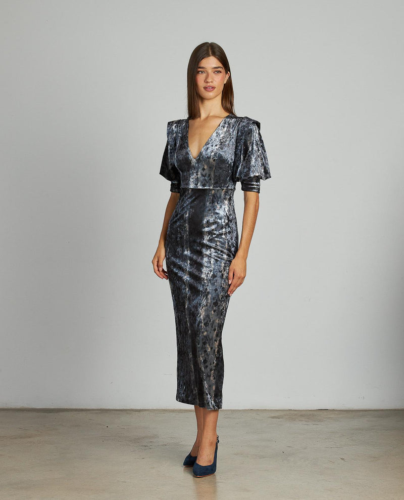 VESTIDO AJUSTADO ESTAMPADO