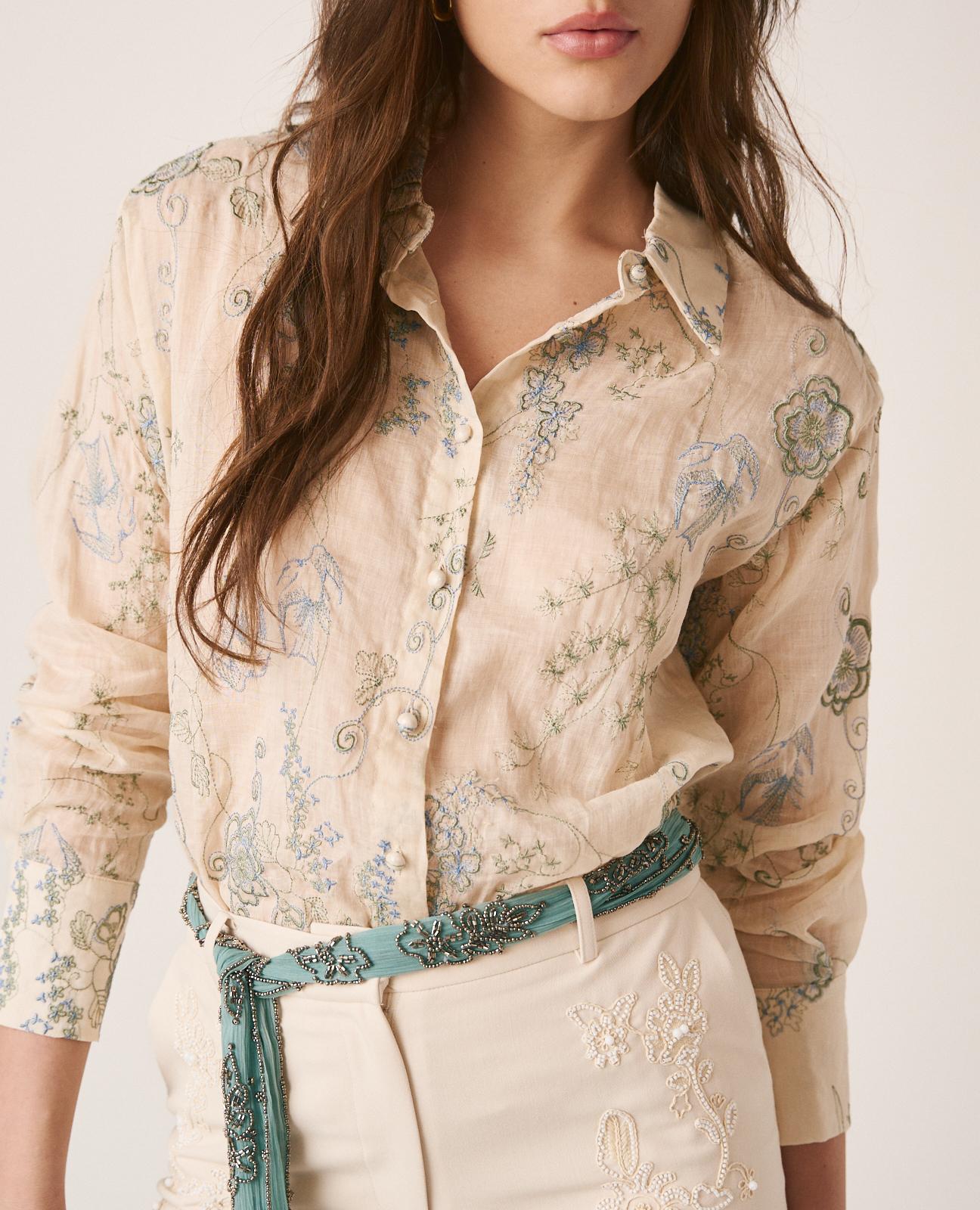 HEMD MIT BLUMENDRUCK