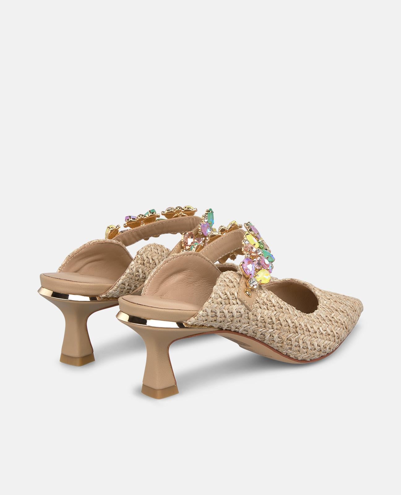 HEELED SALON WITH PEDRIA STRAP